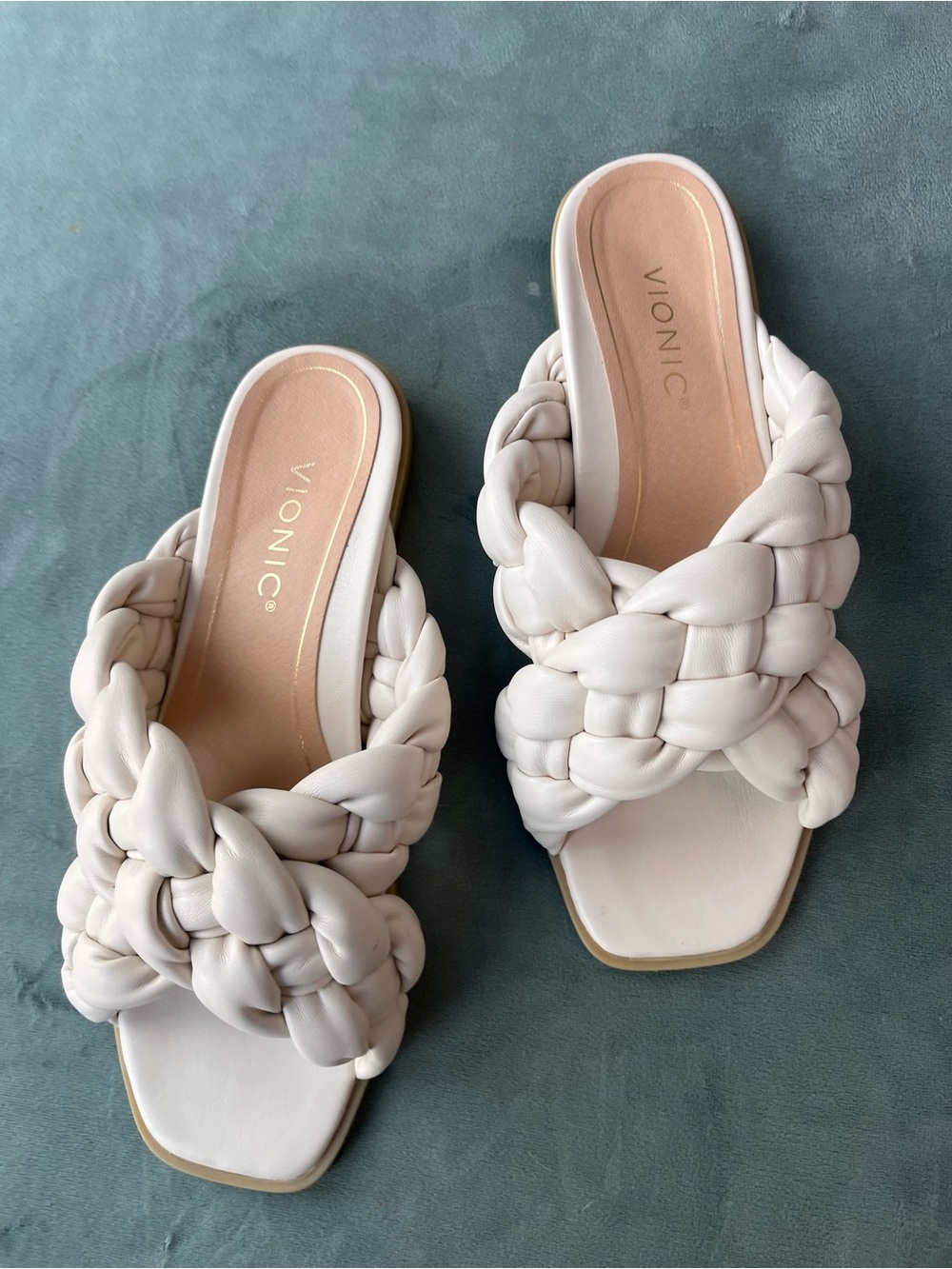 Vionic Braided Slide Mules in Off-White - Picture 10 of 11